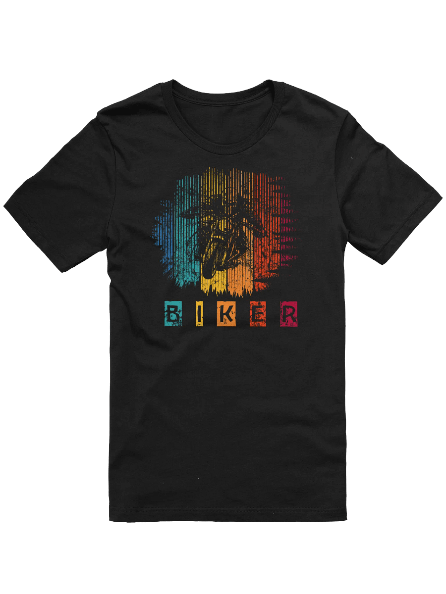 Retro Grunge Skeleton Biker T-Shirt – Colorful Motorcycle Skull Rider Tee product image (2)