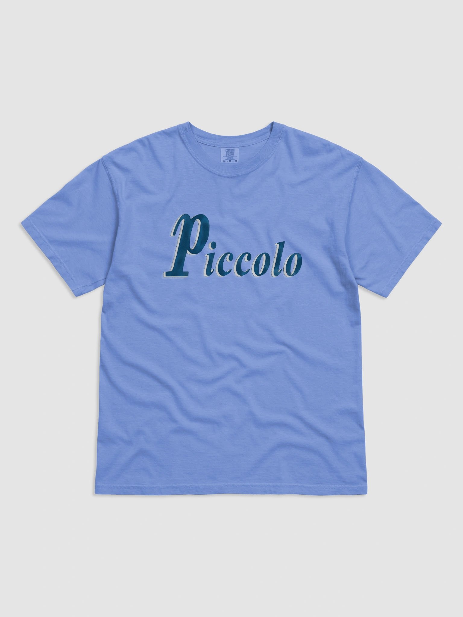 Piccolo Flute Script T-Shirt, (Piano Symbol) - Unisex product image (1)