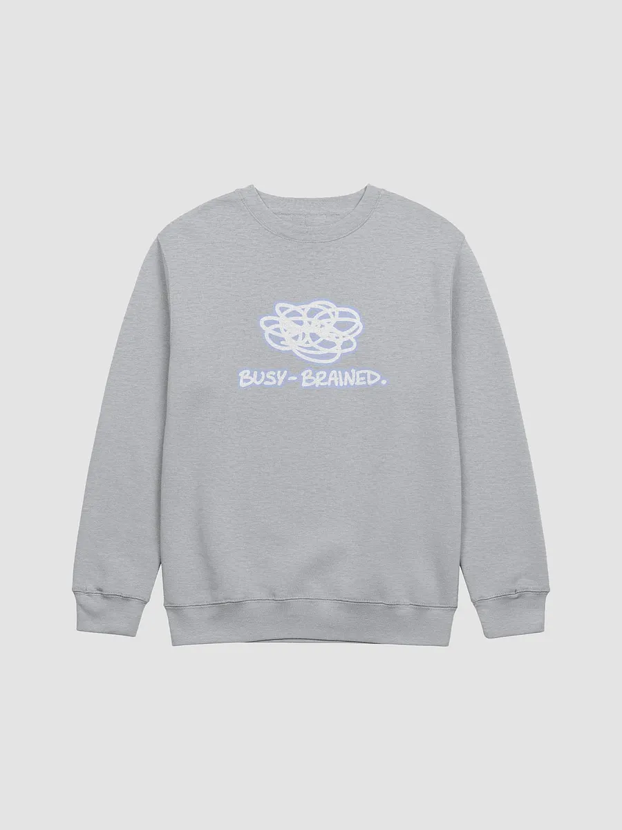 BUSY-BRAINED (lined design, #BDCAEF) printed crewneck product image (9)