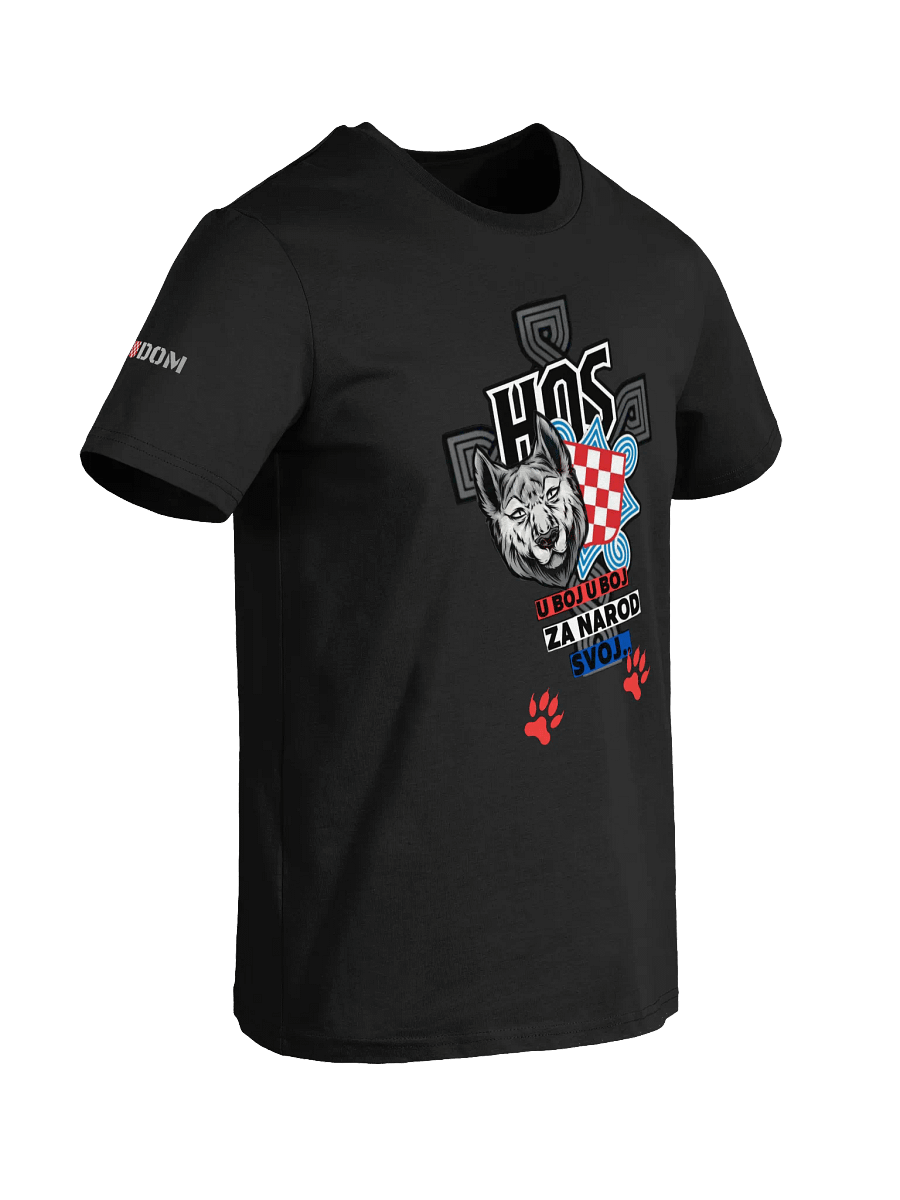 Patriot Nedo Boss Crna Hrvatska Vojska Crna Legija Crown Tee product image (3)