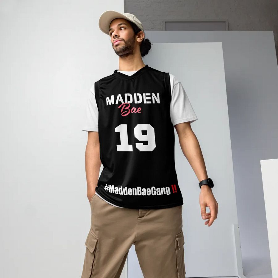 Madden Bae Jersey 👨‍🎨 (Black + White Logo) product image (3)