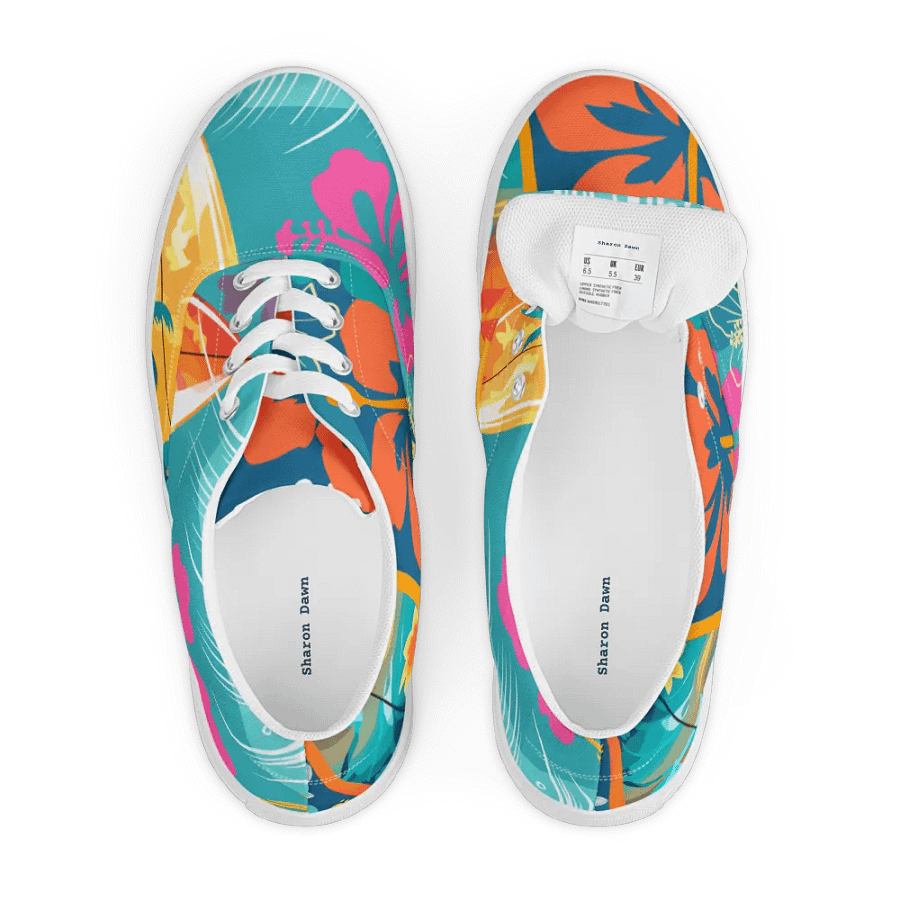 Tropical Escape Lace-Up Canvas Shoes product image (9)