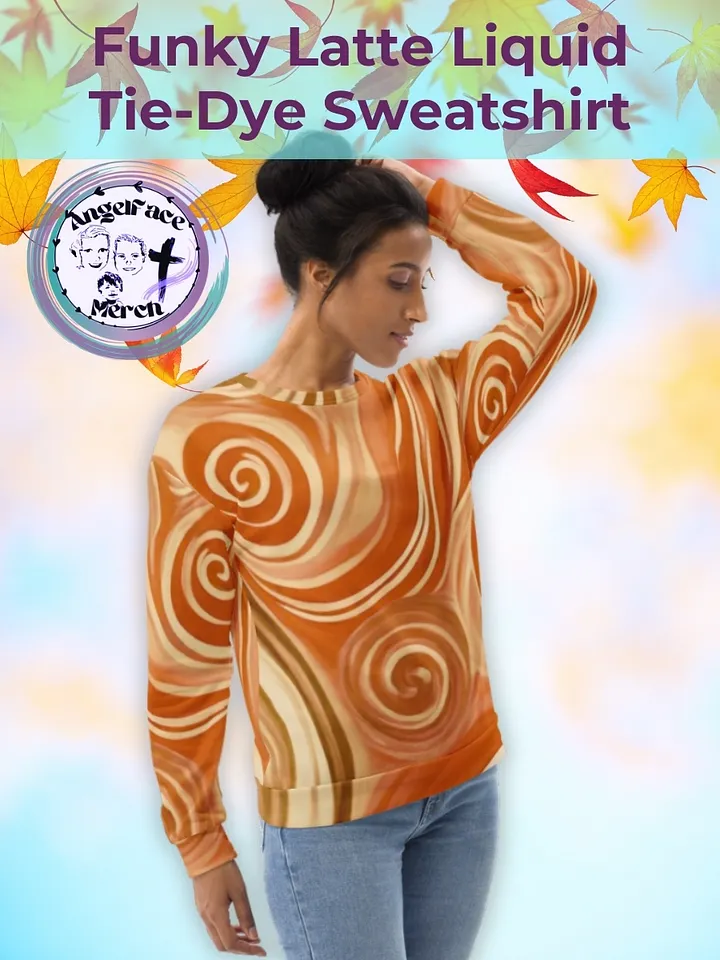 Funky Latte Liquid Tie-Dye Sweatshirt product image (1)