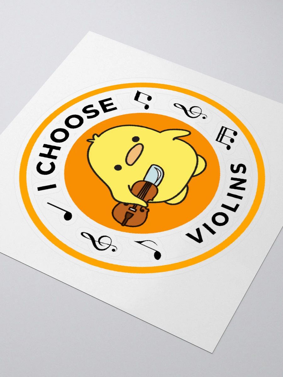 I choose violins Kiss Cut Stickers - Black product image (3)