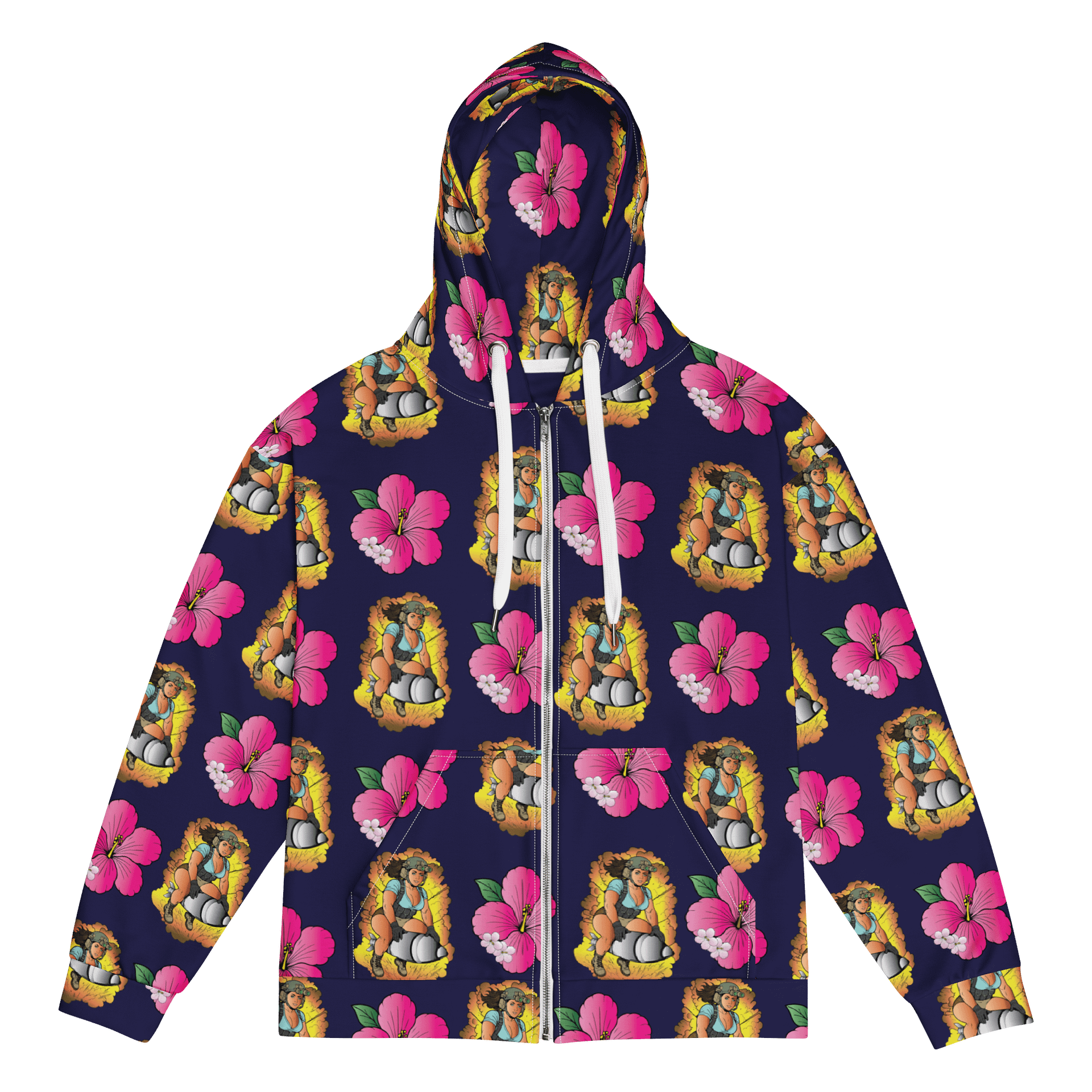 Hawaiian Thick Thighs Full-Zip Hoodie product image (1)