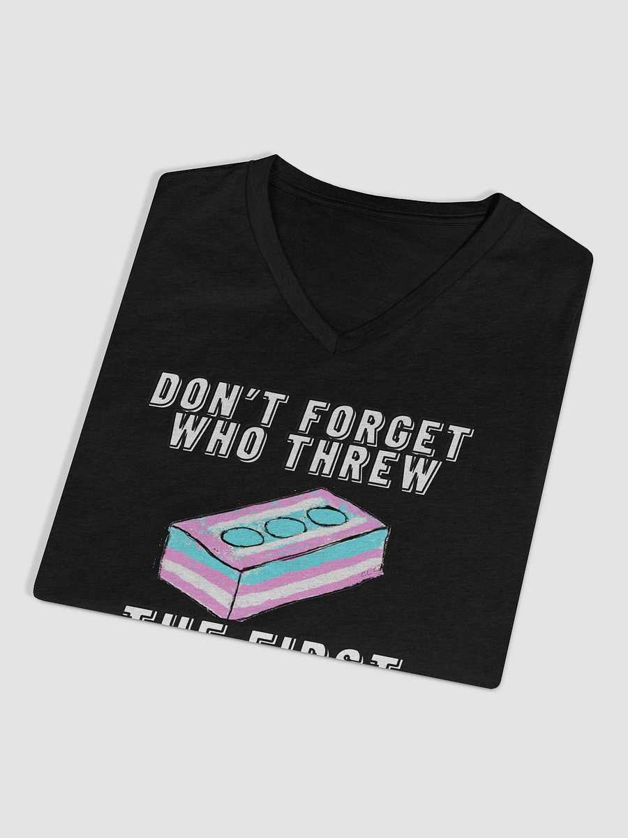 Don't Forget Who Threw The First Brick Relaxed V-Neck Tee product image (31)