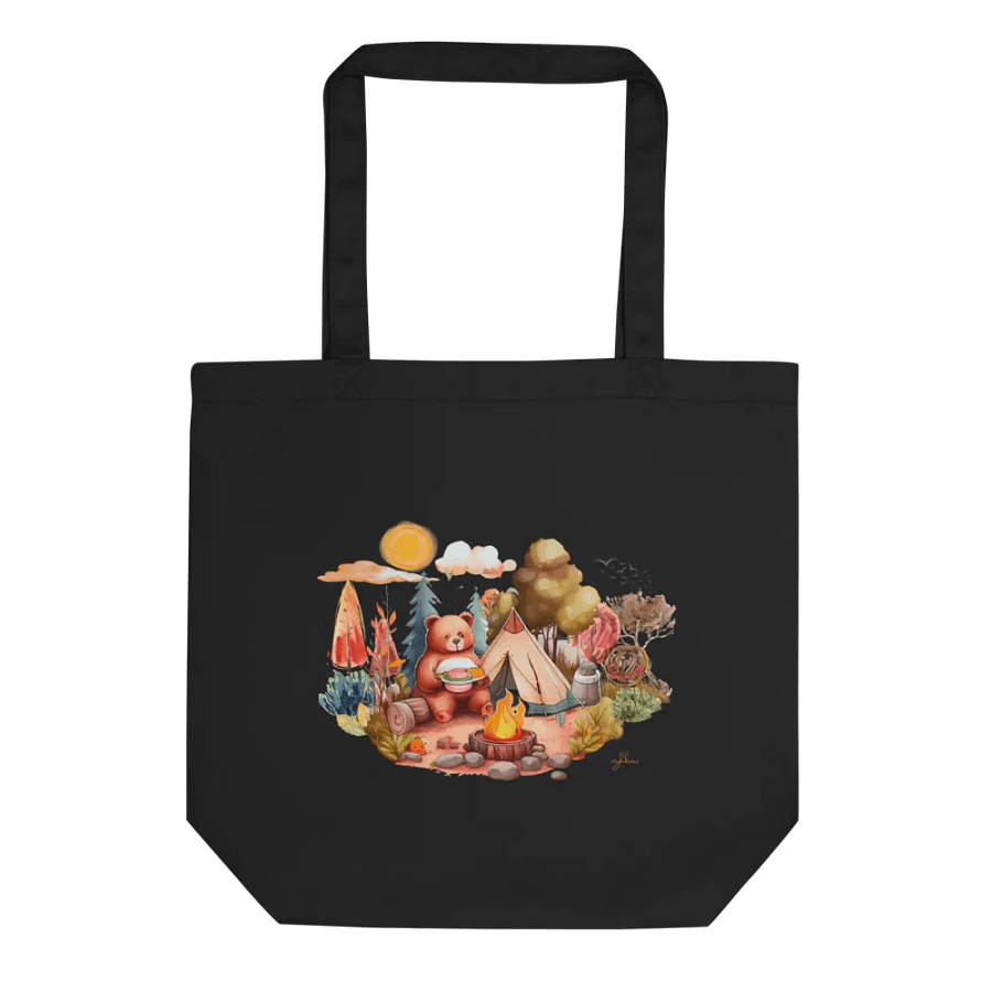 Camping Bear Eco Tote Bag product image (1)