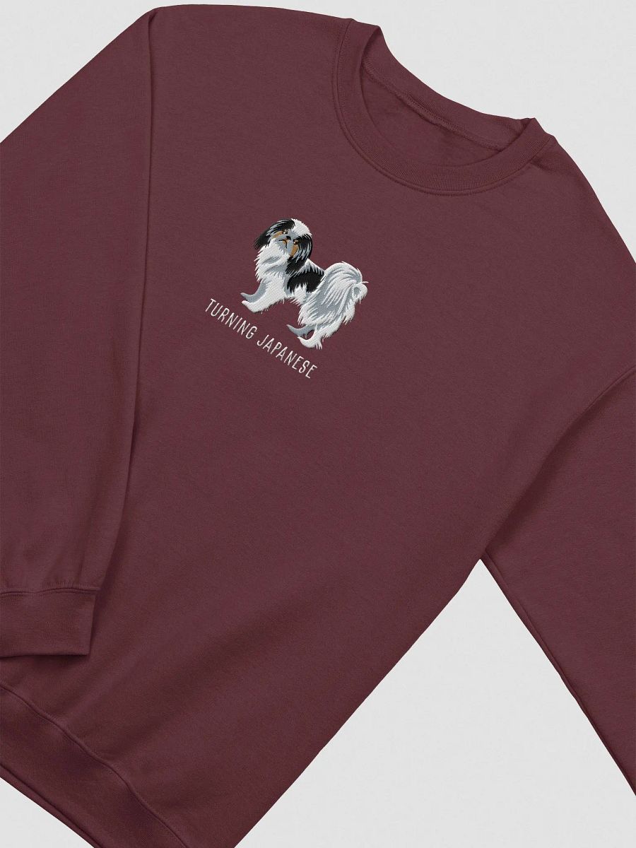 Turning Japanese Sweatshirt (Embroidered) of a Japanese Chin(Tricolor) product image (6)