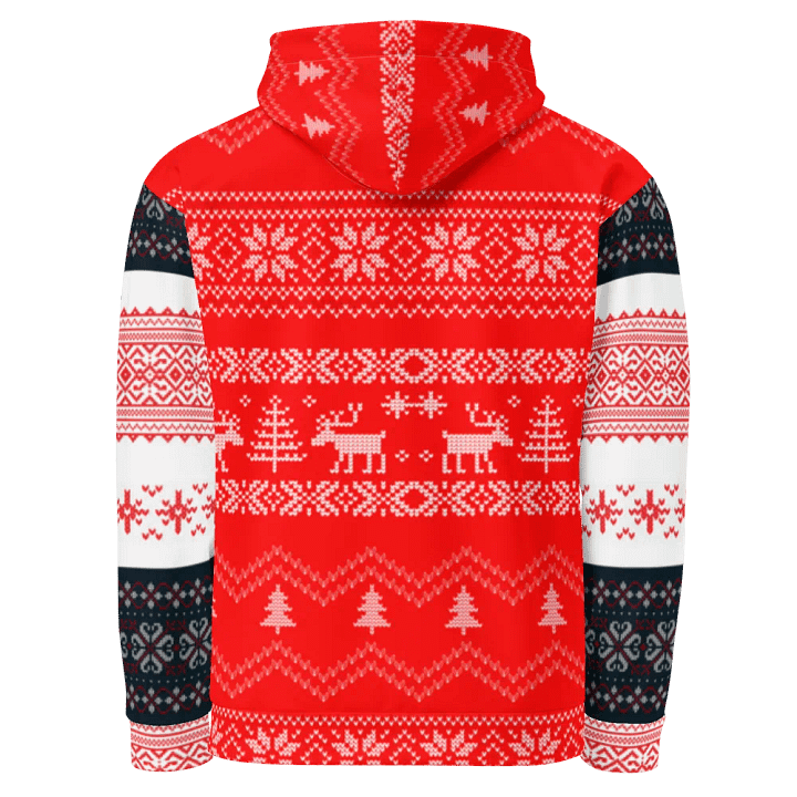 Festive Reindeer All-Over Hoodie product image (2)