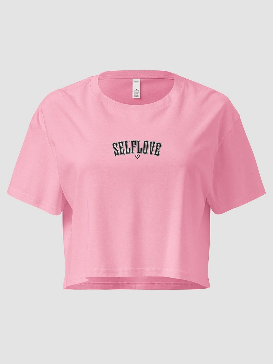 "SelfLove" Women's Premium Crop Top – Bubblegum Pink Edition product image (1)