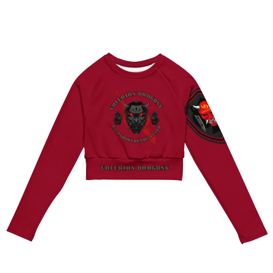 women oni crop top long sleeve (RED) product image (5)