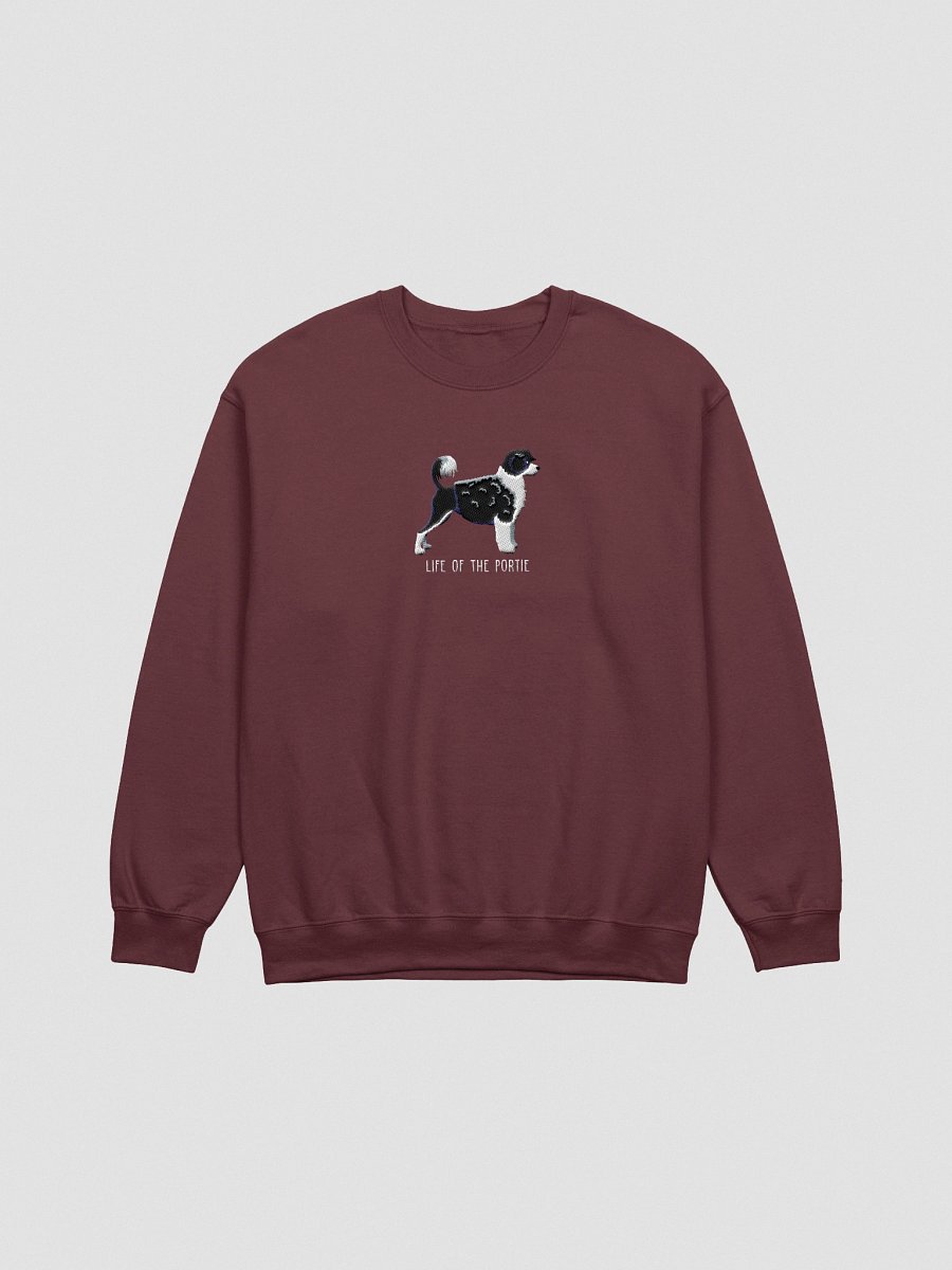Life of the Portie Sweatshirt (Embroidered) of a Portuguese Water Dog(Black & White) product image (4)