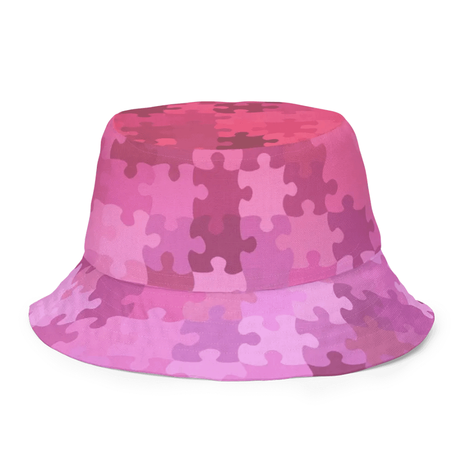 How Puzzling Pink Reversible Bucket Hat product image (8)