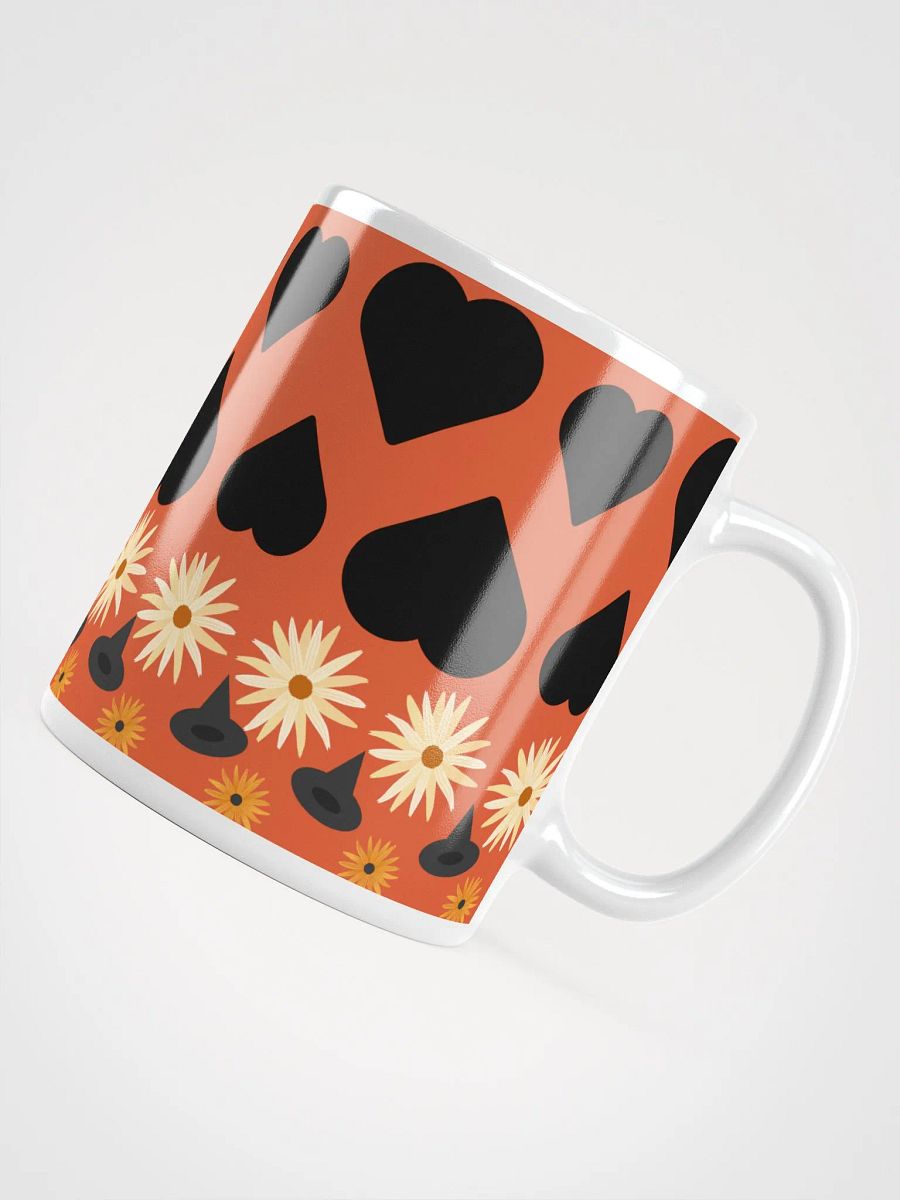 Modern Floral & Heart Halloween Mug | Witchy Fall Vibes