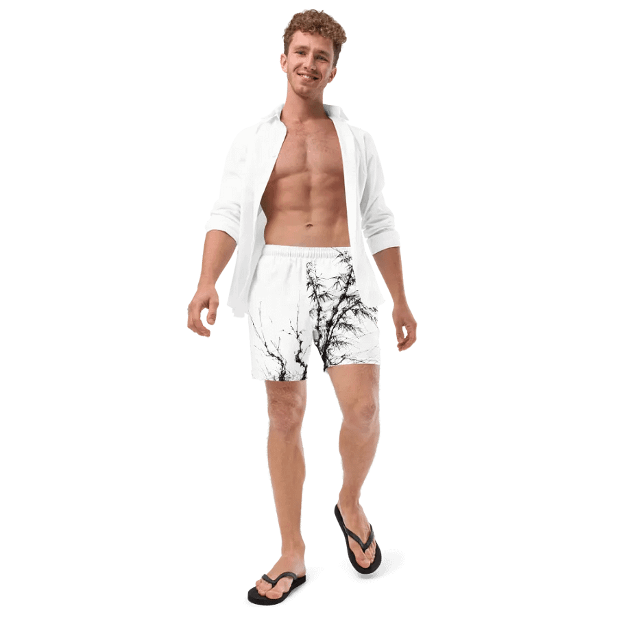 Bamboo Print Swim Trunks product image (11)