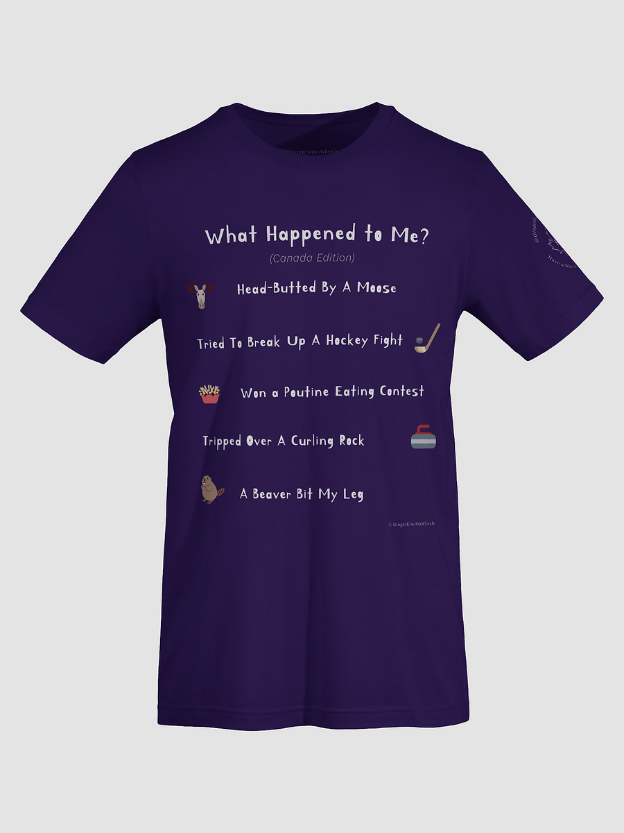 WHAT HAPPENED TO ME ? (Canadian Edition): Super Soft T-shirt, Purple product image (7)