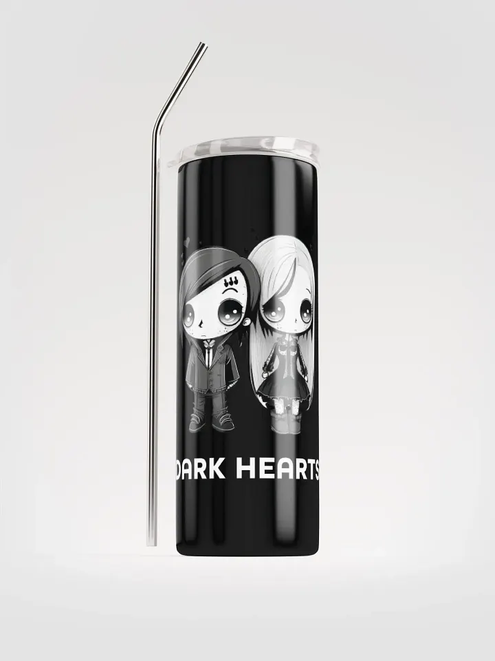 Dark Hearts Gothic Stainless Steel Tumbler - Valentine's Delight product image (1)