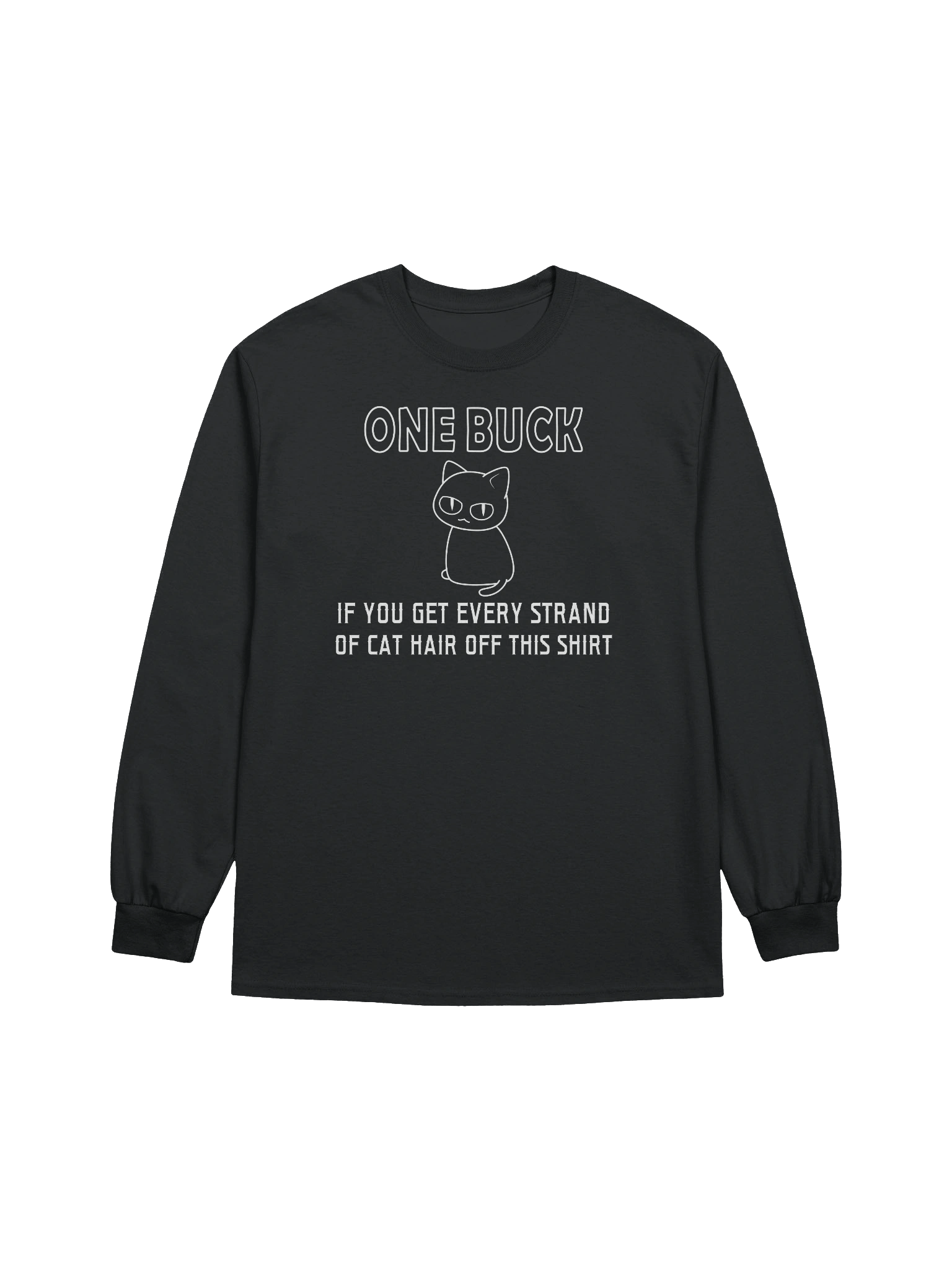 Cat Hair on Shirt - Unisex Adult Long Sleeve T-shirt product image (5)