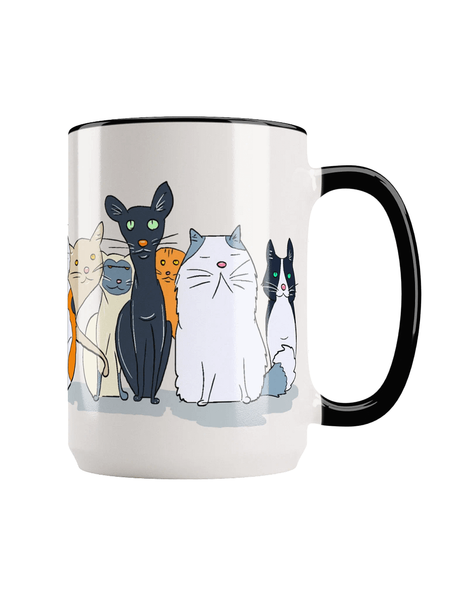Colorful Cat Squad Mug – 15oz product image (2)