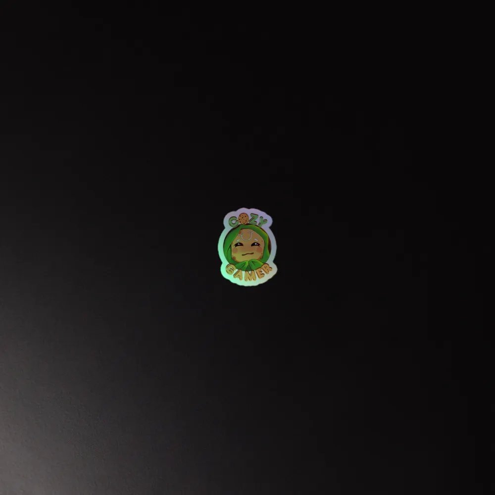 Cozy Gamer Holographic Sticker product image (4)