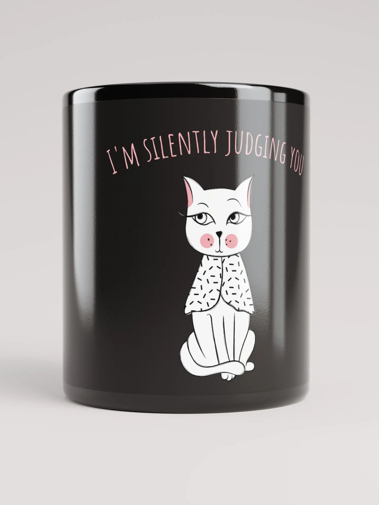 Silently Judging Cat Mug product image (1)