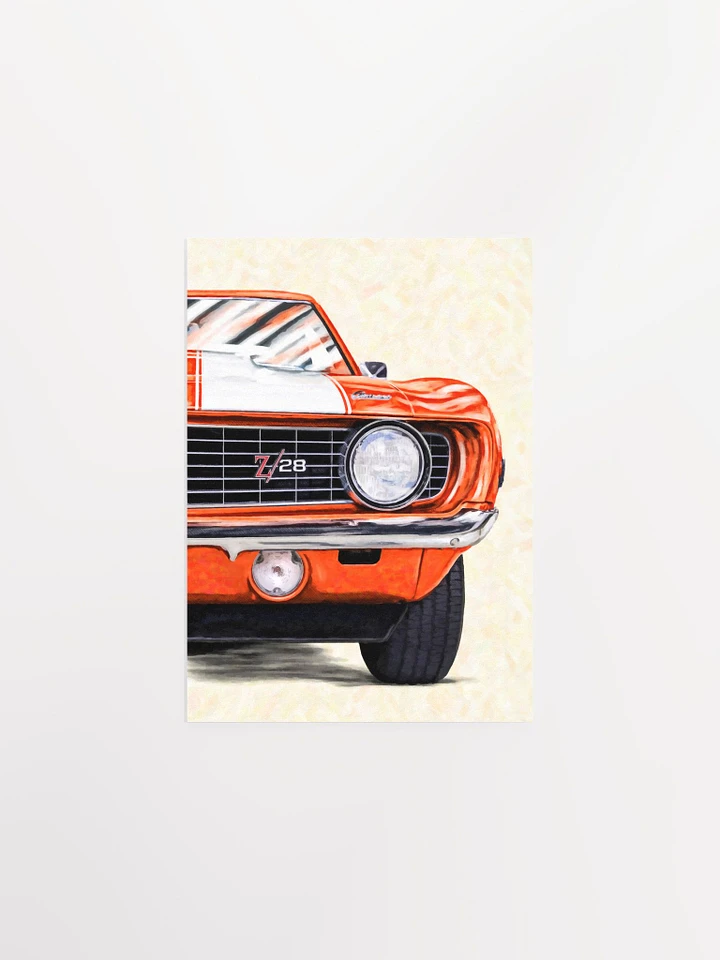 1969 Camaro Artwork – Classic Hugger Orange Matte Poster product image (8)