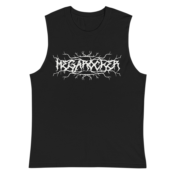 MegaRocker White Death Metal Logo Muscle Tank product image (2)