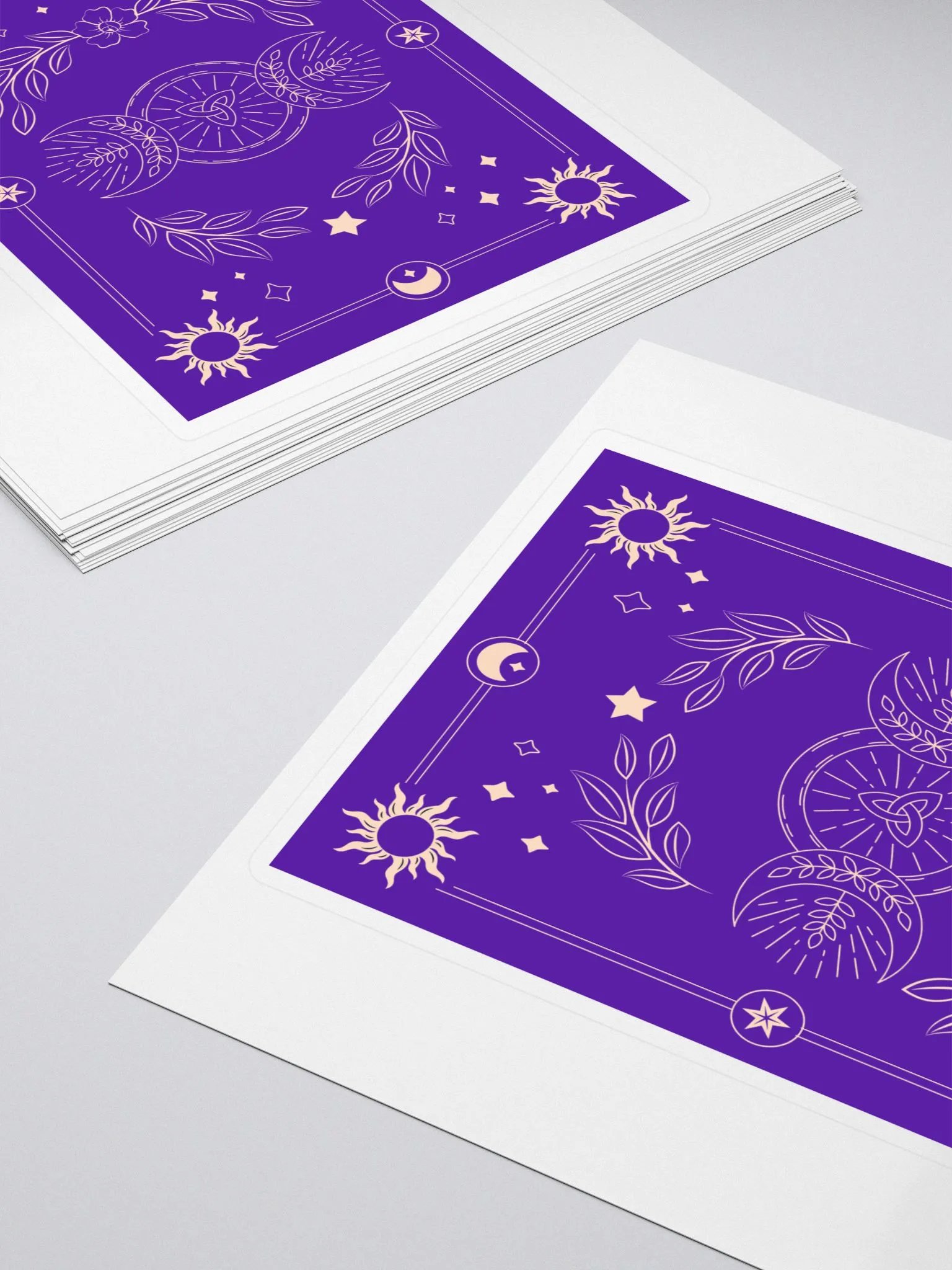 Maiden Mother Crone Purple Tarot Card 5"x5" Sticker product image (4)