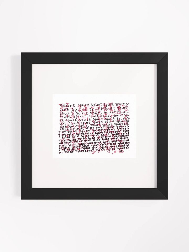 spurt splat Panel Card Print Framed product image (2)