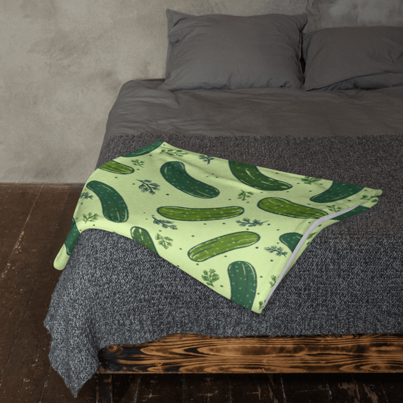 Dill Pickles Pattern Throw Blanket product image (3)