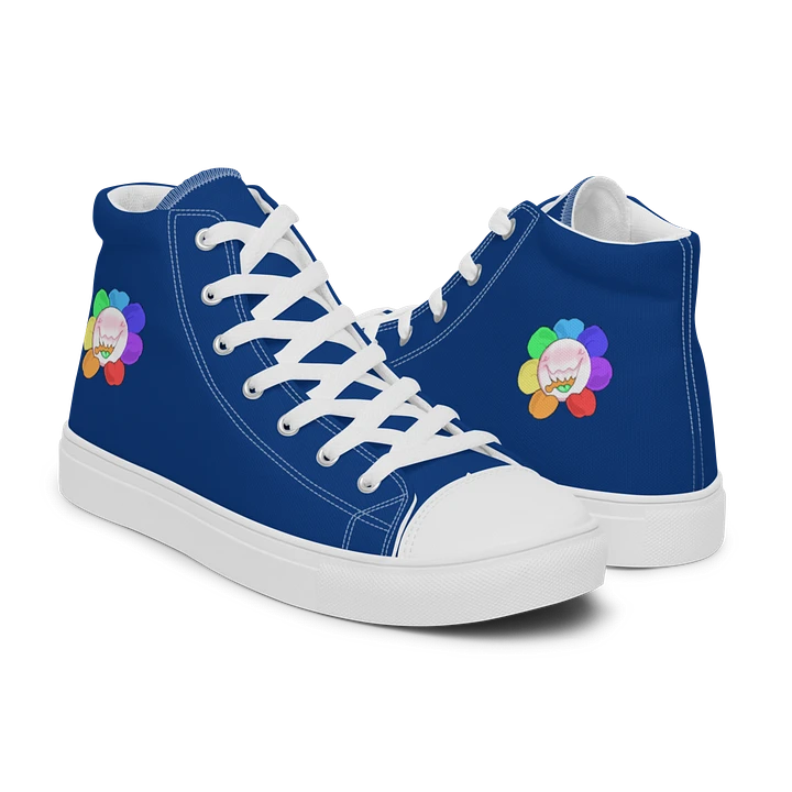 Navy and White Flower Sneakers product image (1)