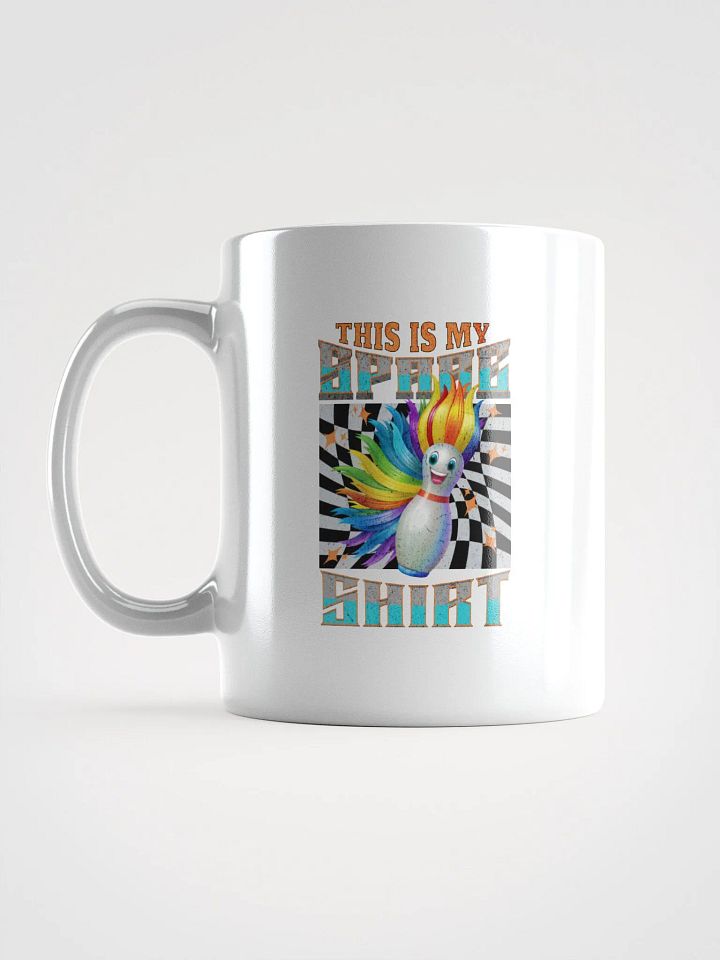 This Is My Spare Shirt Bowling Rainbow Flames Mug product image (1)