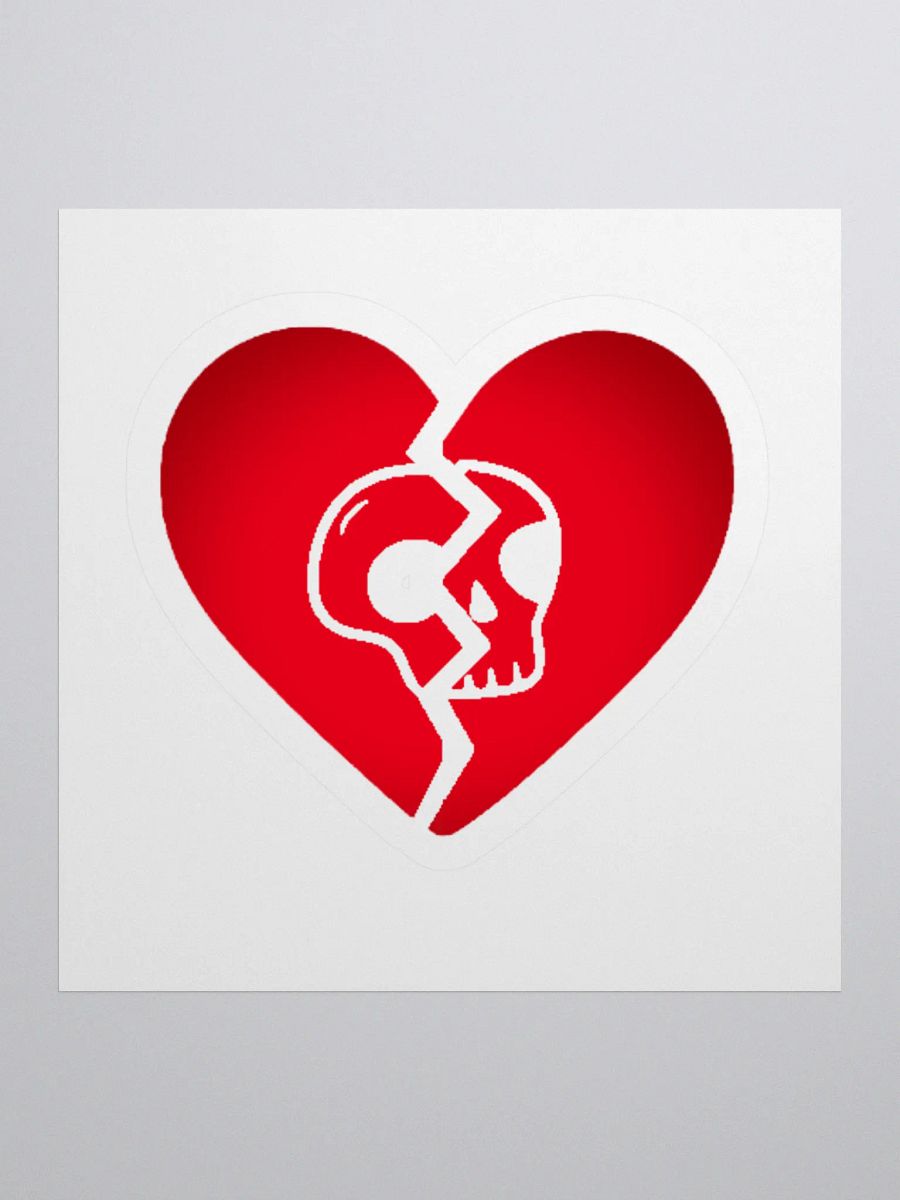 Broken heart skull Sticker product image (3)