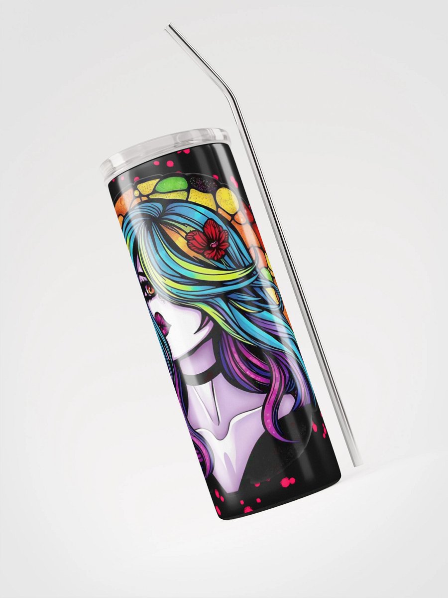 Vibrant Stained Glass Woman Stainless Steel Tumbler product image (3)