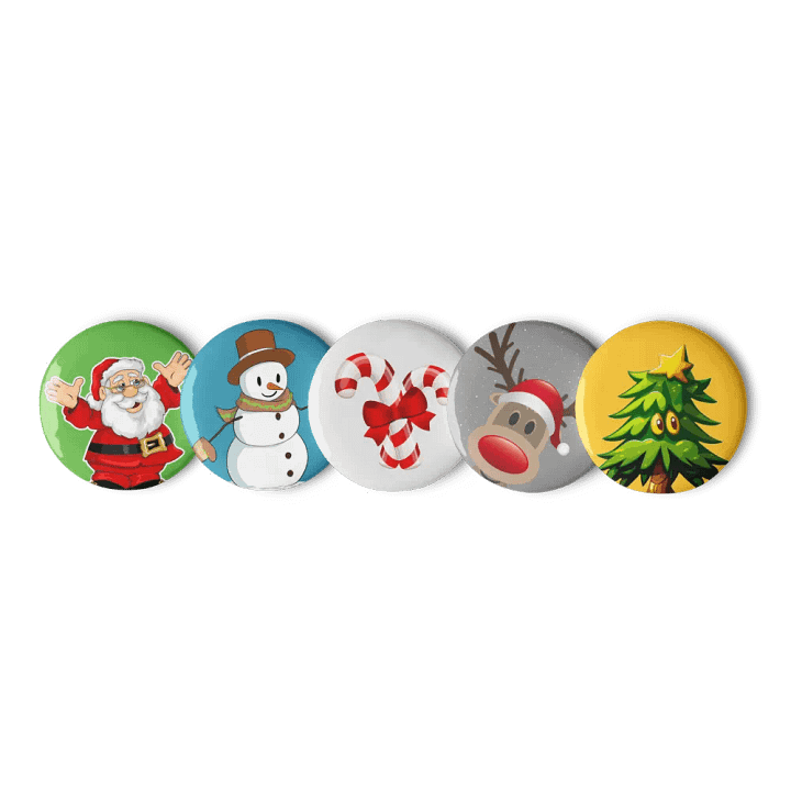 "Jolly Christmas" Pin Button Set (5-Piece) (2024) product image (2)