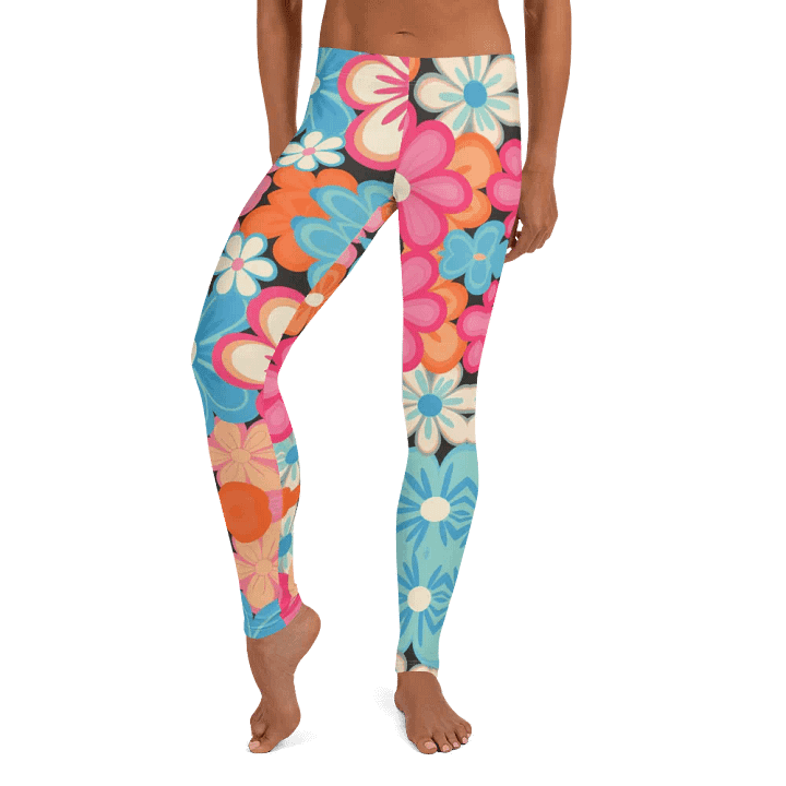 Retro Floral Fantasy All-Over Print Leggings product image (1)