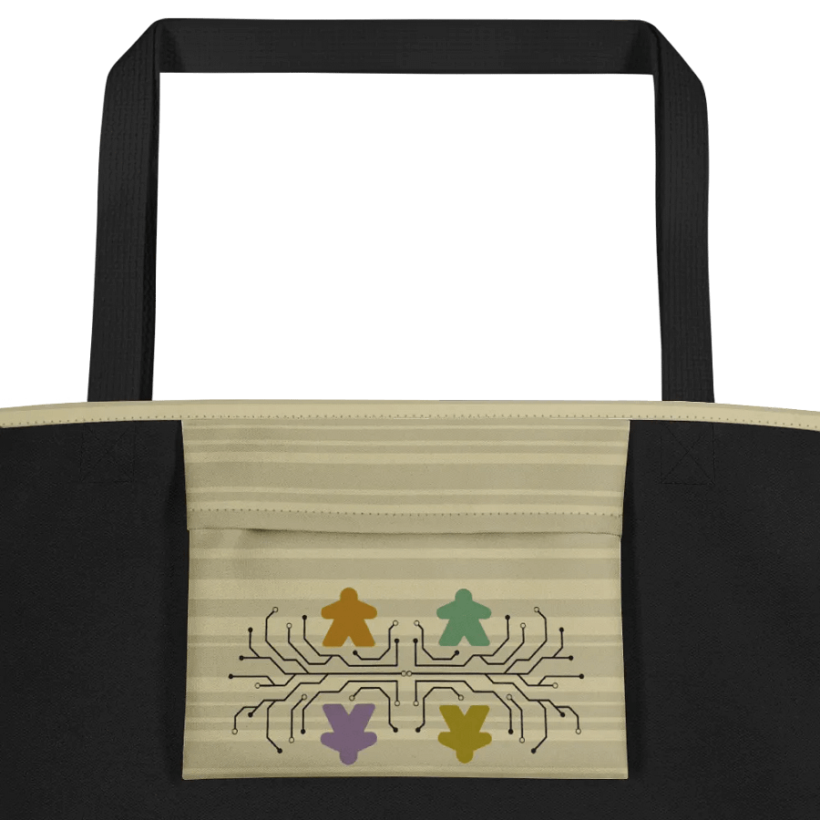 Flowerpot Meeple Shoulder Tote Bag for Board Gamers, Circuit Board PCB Pattern product image (5)
