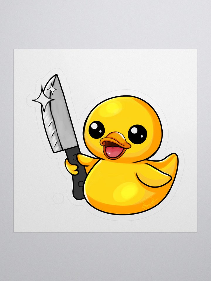 Stabby Duck Kiss Cut Vinyl Sticker product image (1)