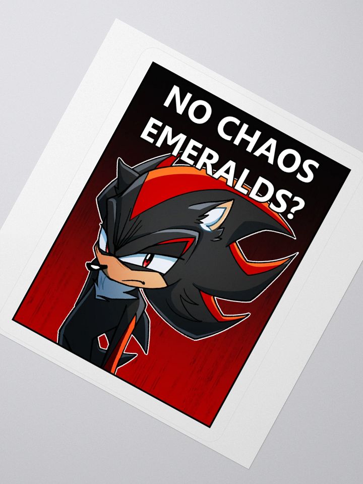 No Chaos Emeralds Kiss Cut Sticker product image (2)
