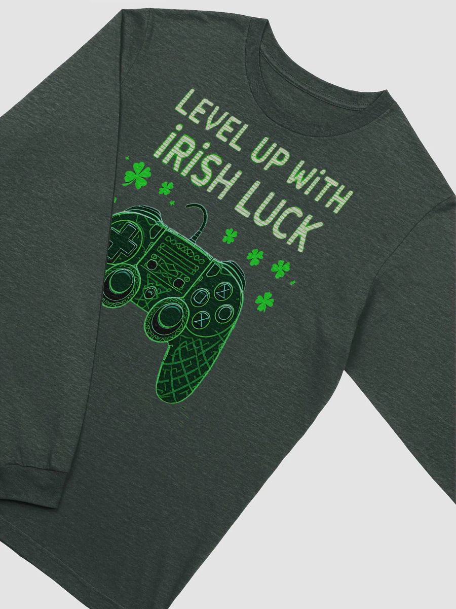 Level Up with Irish Luck | St. Patrick’s Day Gaming Long Sleeve T-Shirt for Gamers product image (14)