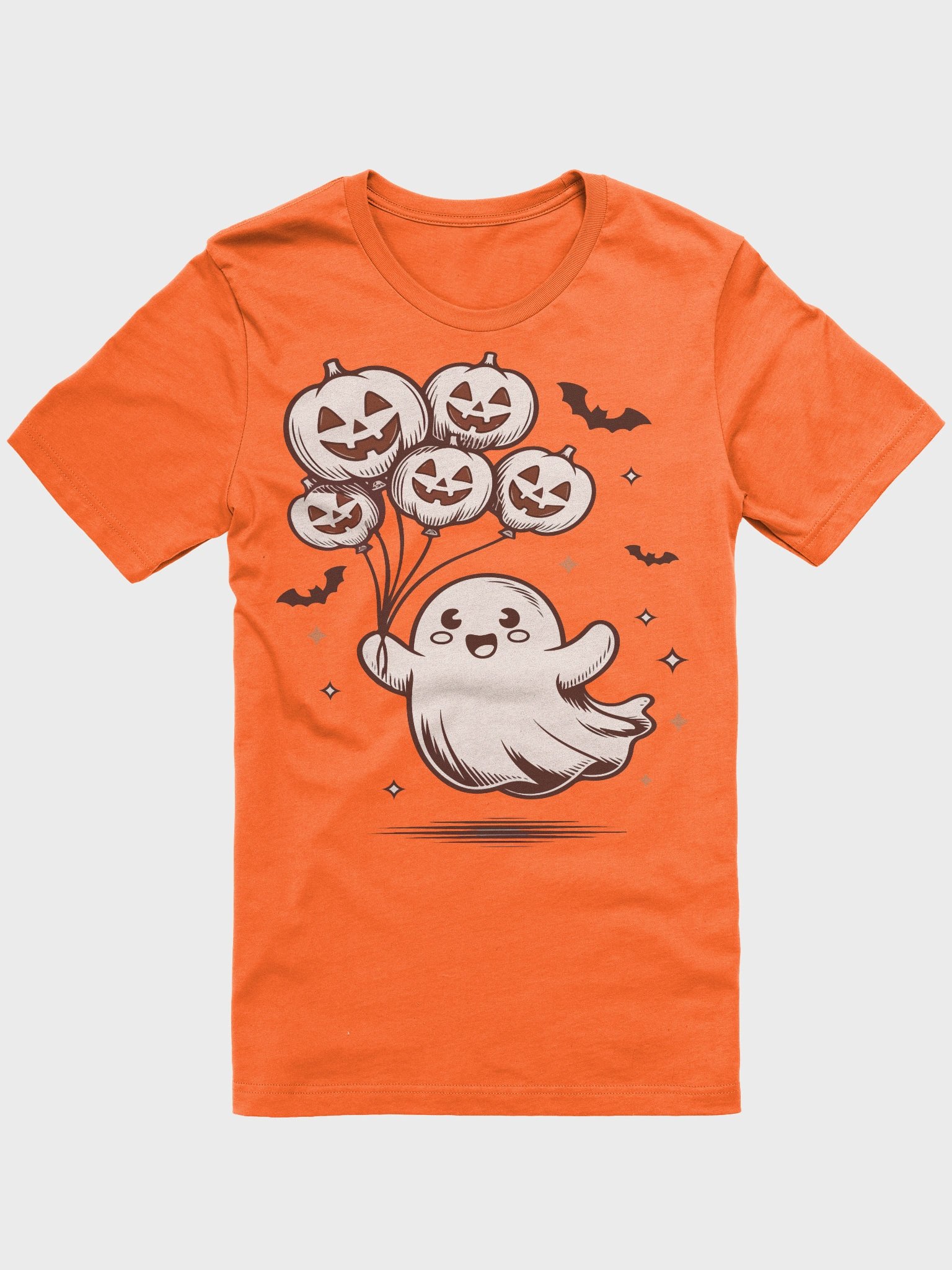 Cute Ghost & Pumpkin Balloons Halloween T-Shirt – Funny Spooky Season Shirt for Kids & Adults product image (1)