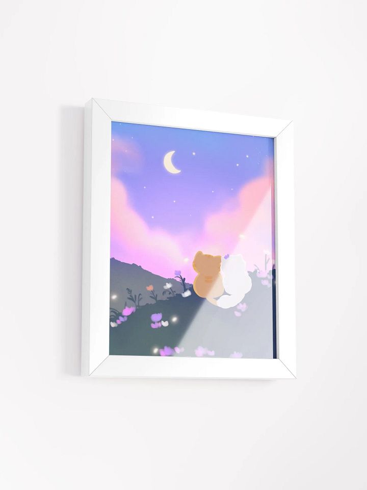 Sweet twilights hours with cat duo, Framed Poster product image (6)