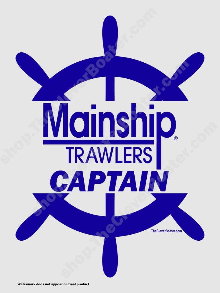 Mainship Captain - T-Shirt - Light Shirt w/Blue Logo product image (2)