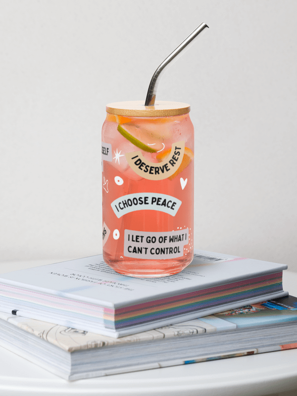 Mindful Affirmations Can-Shaped Glass – 16oz product image (6)