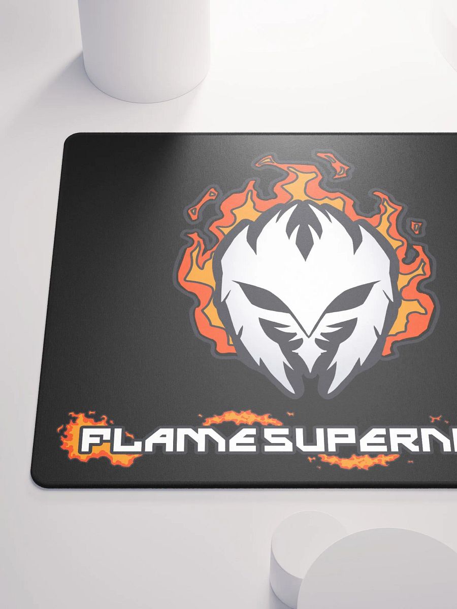 Mask Icon v2 (White) Gaming Mousepad (Black) product image (6)