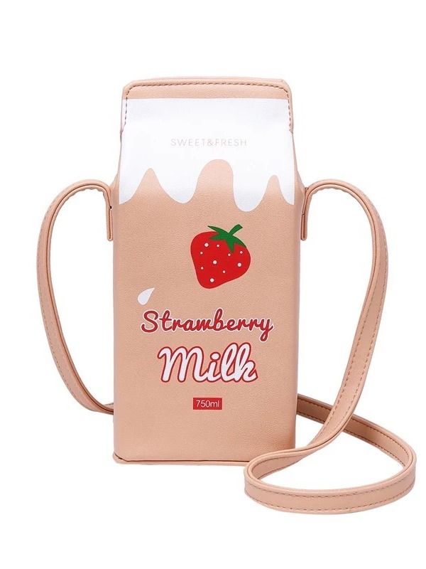 Strawberry Milk Crossbody Purse + Coin Purse product image (3)