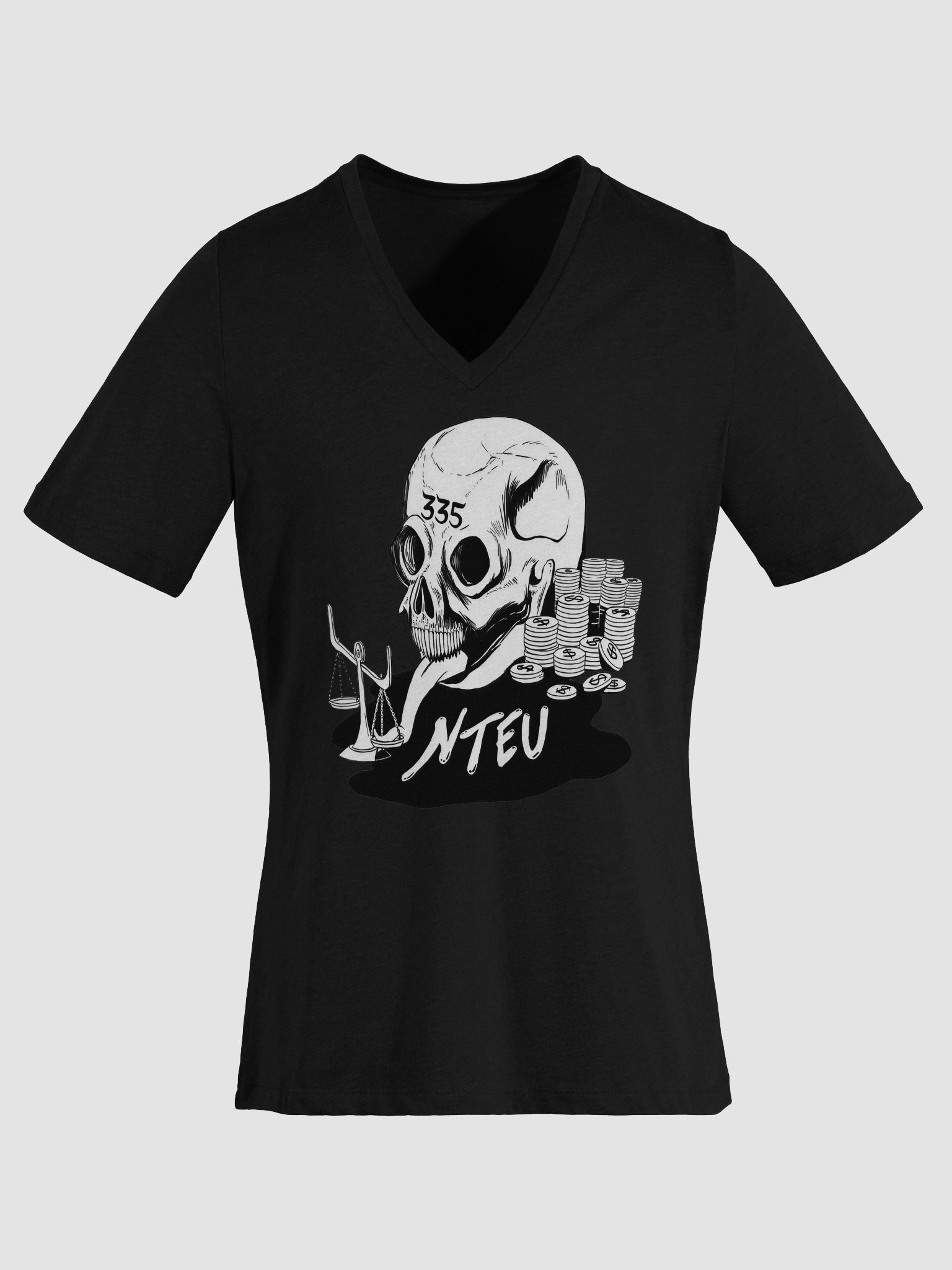 Skully Women's Cut V-Neck T-shirt product image (11)