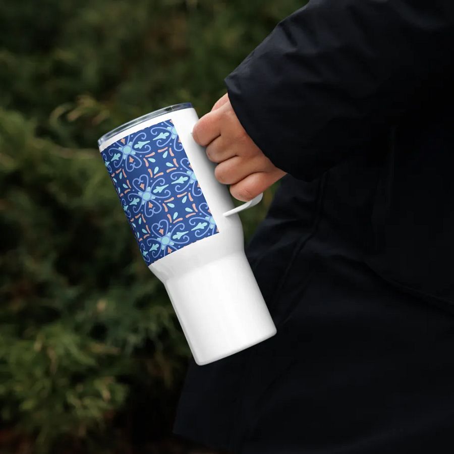 Blue Floral 25oz Travel Mug product image (9)