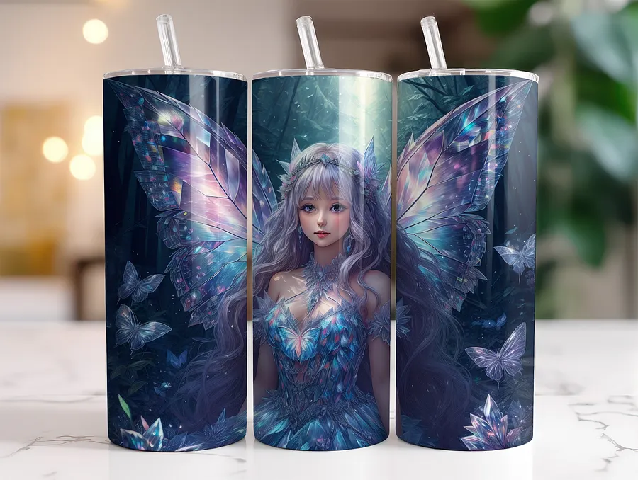 Crystal Night Fairy 20 oz Skinny Stainless Steel Tumbler - v3 product image (2)