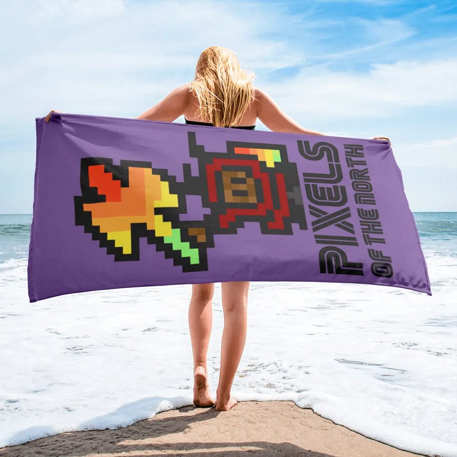 Pixels towel Purple product image (2)